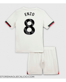 Chelsea Enzo Fernandez #8 Maglia Gara Trasferta Repliche 2025-26 Bambino